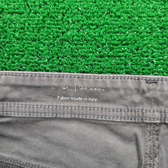 Adriano Goldschmied Jeans Mens 36x32 Gray Slim Straight Flat Front Preppy Casual - Picture 7 of 11